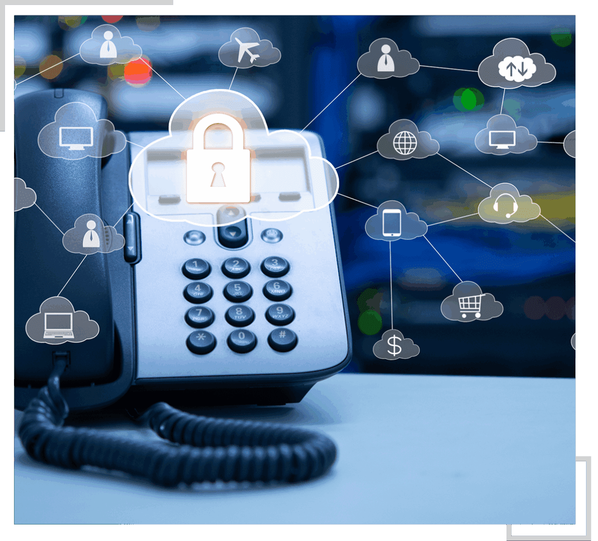 Secure communication technology concept