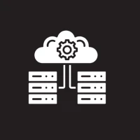 Data storage and cloud technology symbol